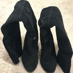 ALDO Suede Knee High Boots In Black Size 6